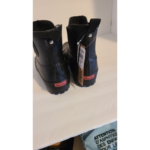 Chooka Ladies' Chelsea Rainboots - BLACK Size‎ 7 FAST SHIPPING * - Picture 3 of 5